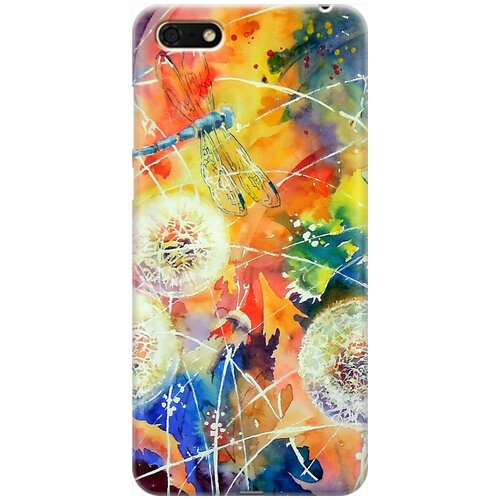 фото Ультратонкий силиконовый чехол-накладка для huawei y5 prime (2018) / y5 (2018) / honor 7a / 7s с принтом "одуванчики" gosso