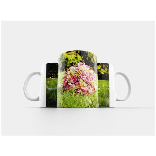 фото Кружка "цветы, свадьба, свадебный букет" 320 мл lotsprints