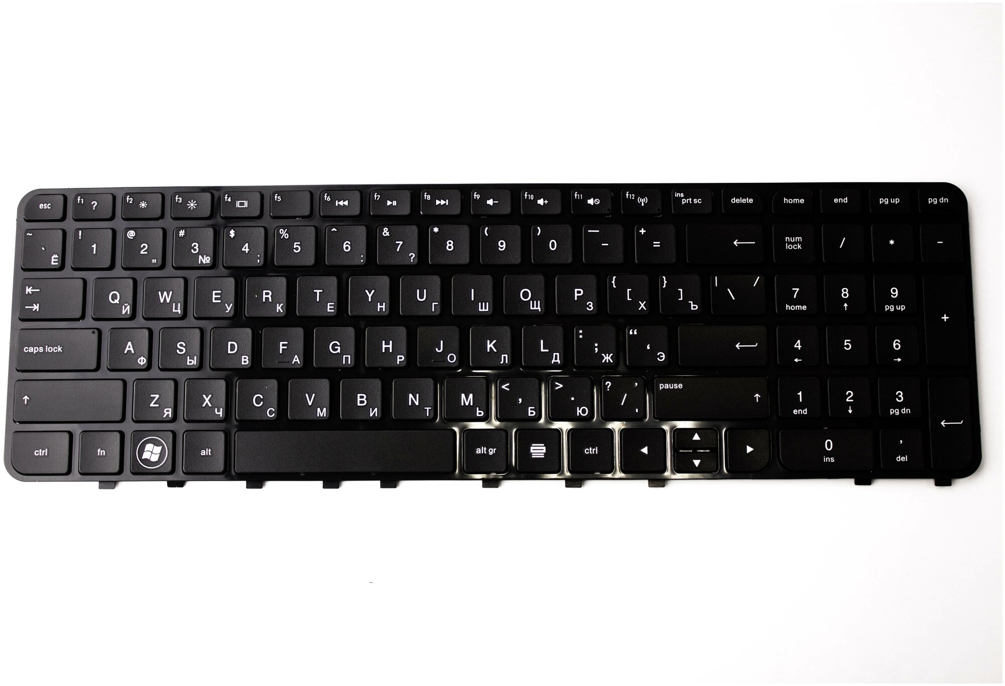 Клавиатура для ноутбука HP 690534-001 черная с черной рамкой 1180₽
