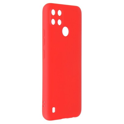 Чехол DF для Realme C21Y с микрофиброй Red rmOriginal-16 чехол df для realme c21 с микрофиброй silicone red rmoriginal 11