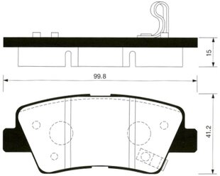 Дисковые тормозные колодки задние SANGSIN BRAKE SP1239 для Hyundai Sonata, Hyundai Tucson, Kia Opirus (4 шт.)