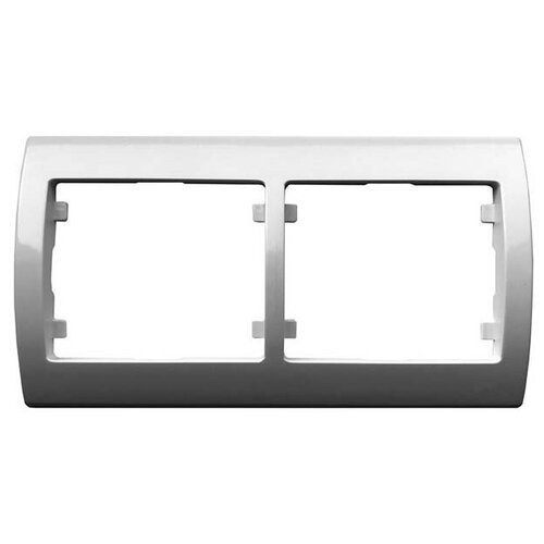 Рамка 2п BJC IRIS горизонтальная 18002, белая