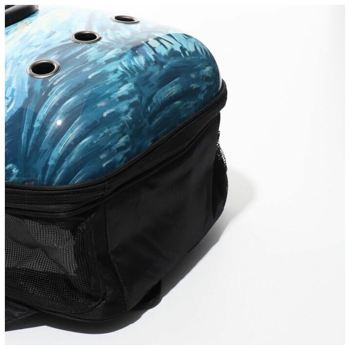 Рюкзак для переноски животных с окном для обзора "Волны", 32х26х44 см - фотография № 7