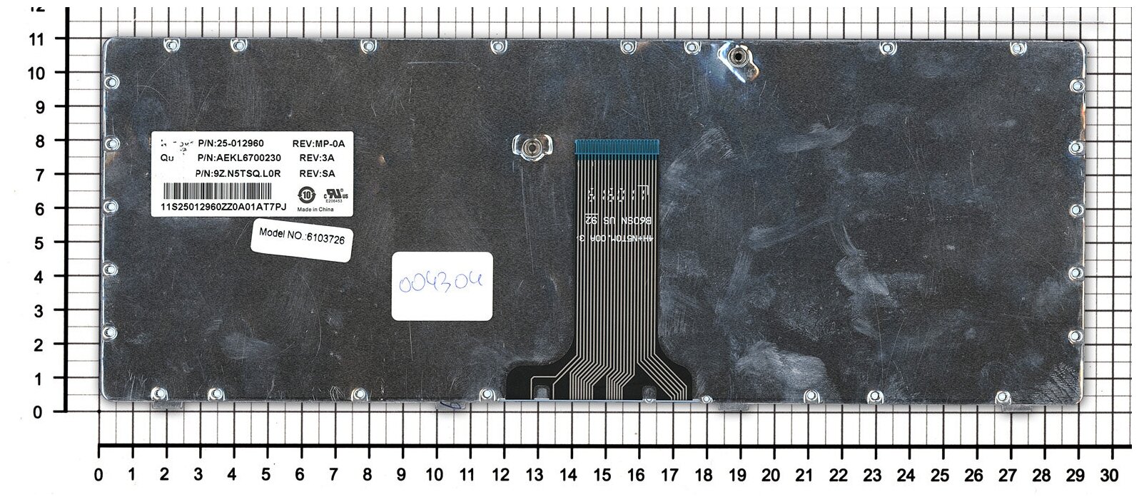 Клавиатура для ноутбука Lenovo 25013004 русская черная с синей рамкой