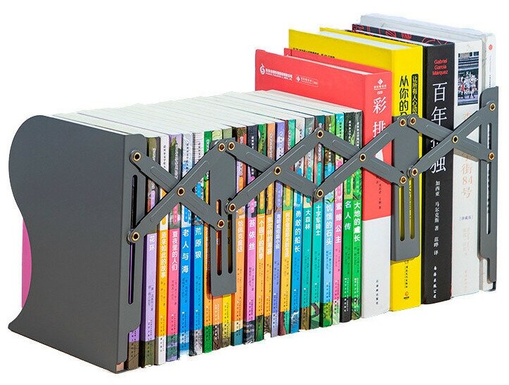 Подставка-ограничитель для книг Deli 78631BLACK металл цв. черный