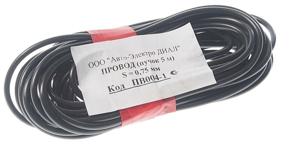 фото Провод монтажный ПГВА 5м (сечение 0.75 кв.мм) АЭД ПГВА-5-0.75