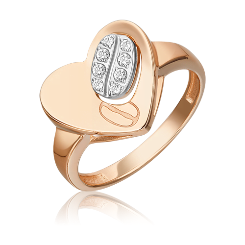 PLATINA jewelry Кольцо из комбинированного золота c топазом 01-5564-00-201-1111, размер 16,5