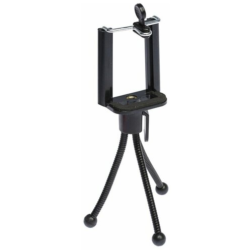 Штатив-тренога LuazON настольный, для телефона, компактный, гибкие ножки, чёрный