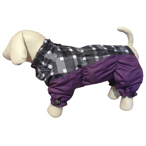 Комбинезон для собак сиреневый на мальчика, мопс.