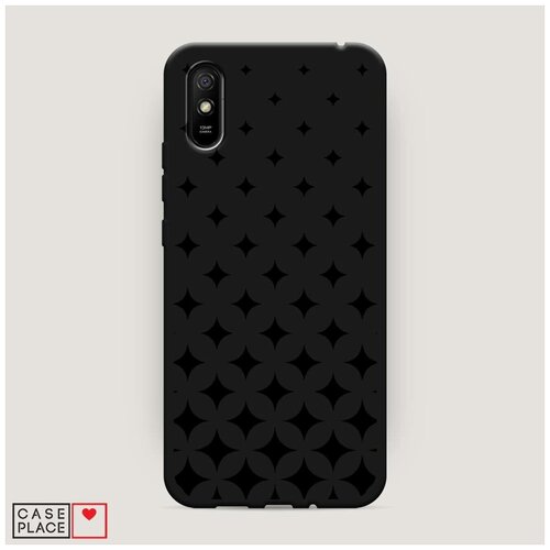 фото Чехол силиконовый матовый xiaomi redmi 9a увеличение звезд черное case place