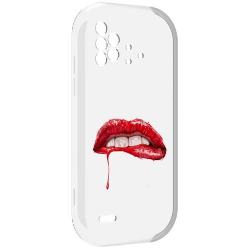 Чехол MyPads яркие красные губы для UMIDIGI Bison X10 / X10 Pro задняя-панель-накладка-бампер