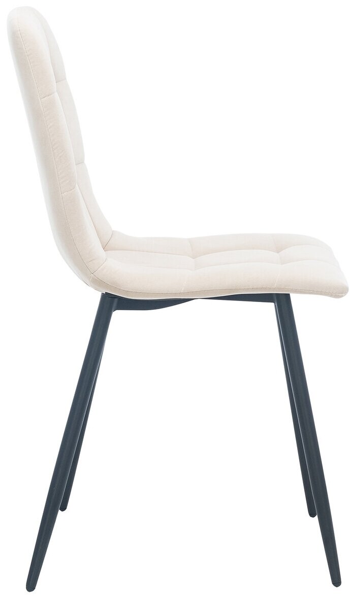 Комплект стульев Leset Скай, металл черный/велюр ULTRA SAND песок, 2 шт. - фотография № 3
