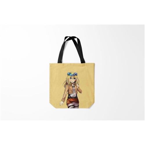 фото Сумка-шоппер / 40х40 см / аниме / атака титанов криста ленц. burnettie