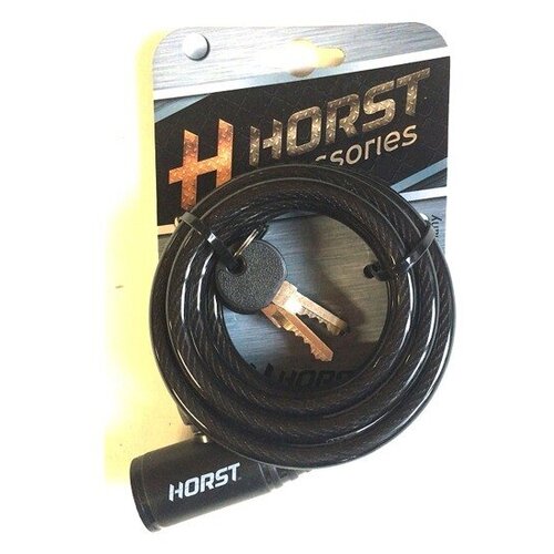 фото Horst велозамок horst 8x1800 mm black (ключ)