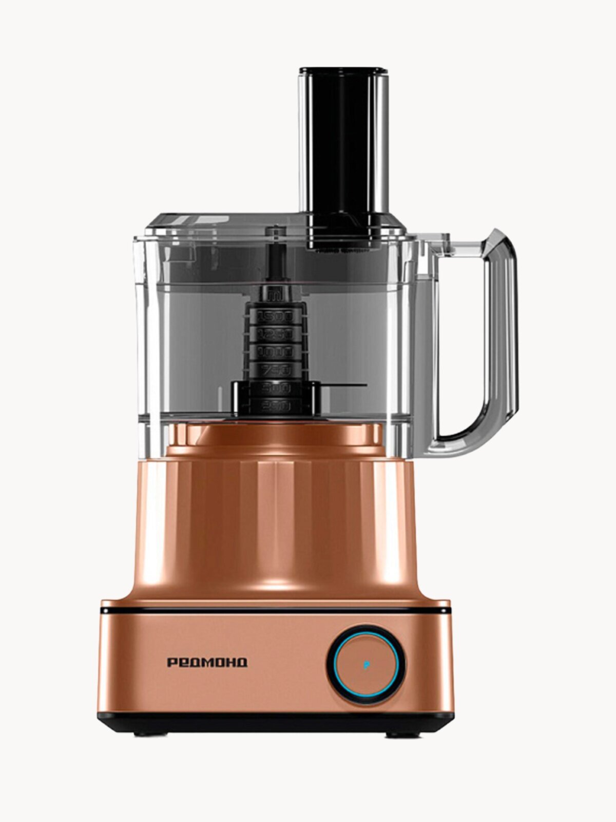 Кухонный комбайн электрический редмонд FP608, измельчитель, мультирезка, терка, соковыжималка, 8 в 1, 1300 Вт, бронза