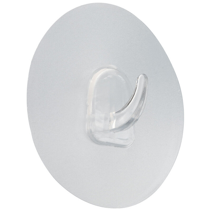 Крючок на самоклеящейся основе "Круг", 7,8х7,8 см, прозрачный