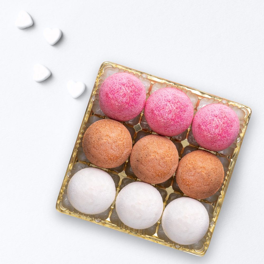 Бомбочки для ванны. Подарочный набор бурлящих шаров Candy bath bar "La boite des bonbons" 9*40 г Лаборатория Катрин