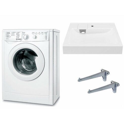 Стиральная машина под раковину Indesit IWUB 4105 и раковина Siena 50 3400000₽