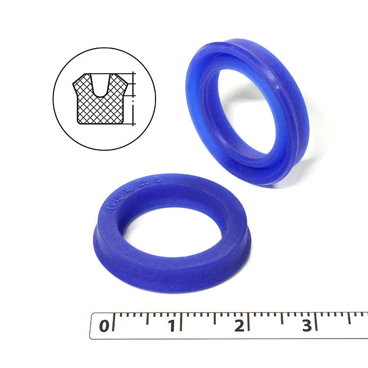 Манжета гидравлическая 18х25х5 (манжета цилиндра 25*18*5) тип UN PU (полиуретан) (упаковка 2 шт.)
