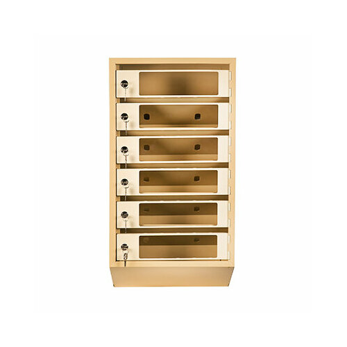 Почтовый ящик Стандарт 6-ти секционный, прозрачная дверца, ЯПР-6 ПД Бежевый