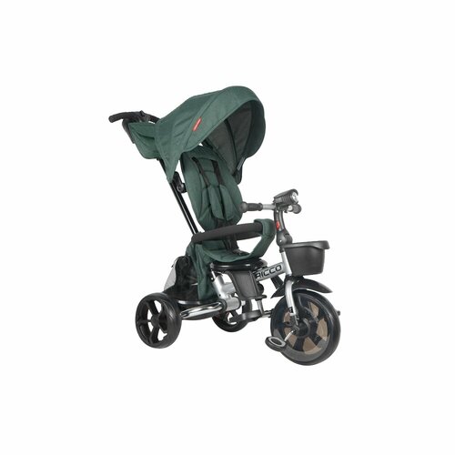 Велосипед коляска трехколесный с ручкой Tech Team Ricco green темно-зеленый 13042₽