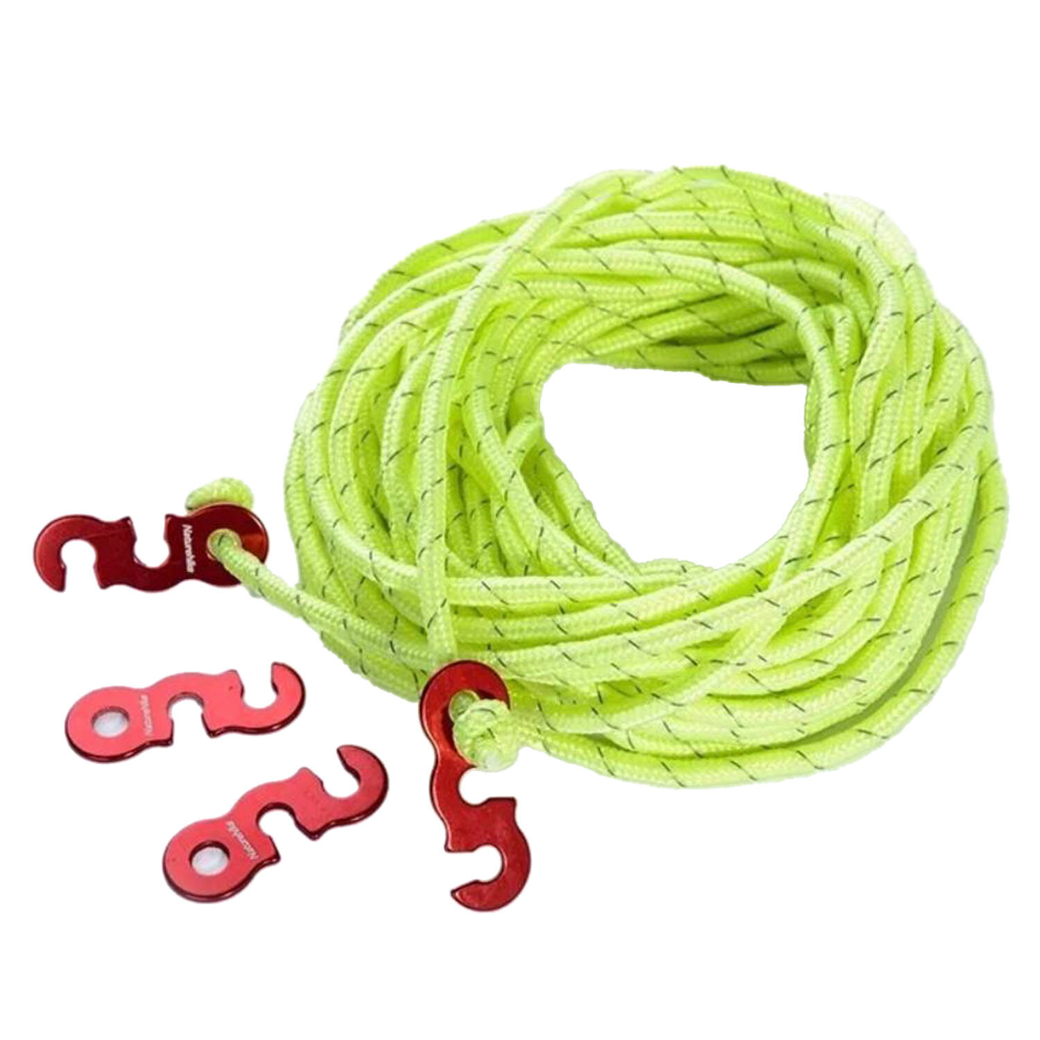 Оттяжки для палатки Naturehike S Shape Rope Buckle 4 pcs+rope Red