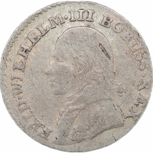 Монета 3 гроша 1801 Пруссия клуб нумизмат монета 1 2 гроша пруссии 1821 года серебро фридрих вильгельм iii а
