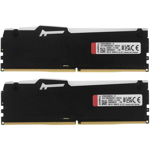 Модуль памяти Kingston 32GB DDR5 6000MHz DIMM FURY Beast Black EXPO RGB KF560C36BBEAK2-32 (2х16gb), CL36