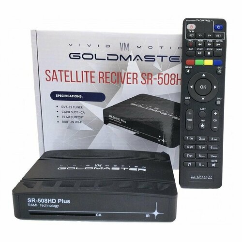 Цифровой спутниковый HD ресивер GoldMaster SR-508HD Plus R.A.M.F (подходит для Телекарты) спутниковый ресивер goldmaster sr 508hd r a m f