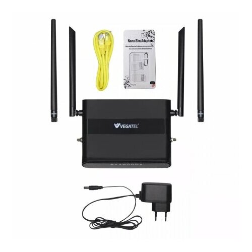 Роутер со встроенным модемом 4G VEGATEL VR6 Wi-Fi-2.4/5 Ггц wi fi роутер 4g 5g cpe b618 mu 300 mbps со встроенным 3g 4g 5g модемом