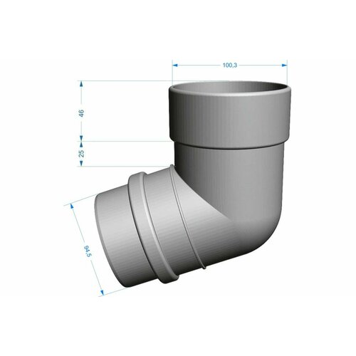 DOCKE Dcke LUX Колено 72 (Графит) PVLB-1086 колено 72° docke lux шоколад