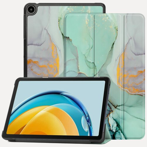 Изображение товара Чехол на Huawei MatePad SE 2022 года / AGS5-L09: AGS5-W09, умный с магнитом, темно-зеленый мрамор