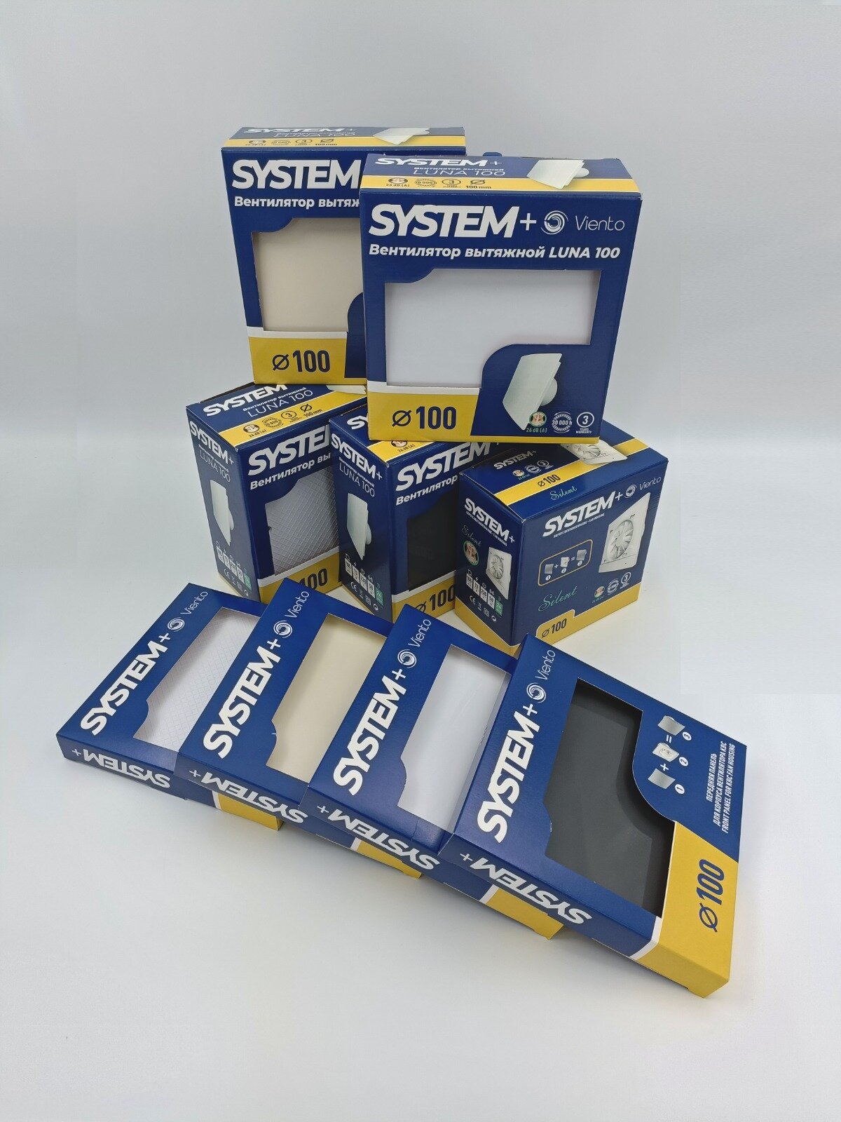 Корпус вентилятора SYSTEM+ Ø100, таймер, шарикоподшипник(26 Дб), белый — фото 1