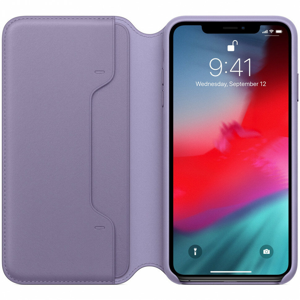 Чехол-книжка Apple Leather Folio iPhone XS Max Lilac (Лиловый) MVFV2ZM/A