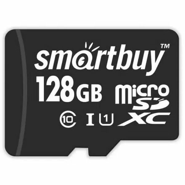 Карта памяти SmartBuy Class10 SB128GBSDCL10-00 , 128ГБ, microSD, Class 1