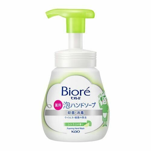 Мыло-пенка для рук KAO Biore U Foaming Hand Soap с антибактериальным эффектом, с освежающим цитрусовым ароматом, 240мл