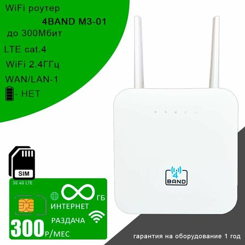 Wi-Fi роутер M3-01 (OLAX AX-6) + сим карта с безлимитным интернетом и раздачей за 300р/мес
