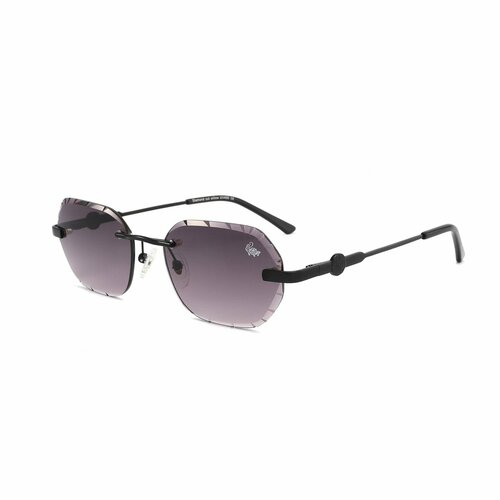 Солнцезащитные очки BELVOIR&CO Diamond Cut Willow Smoke | Black, черный