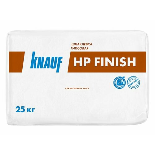 Шпаклевка гипсовая KNAUF HP-Finish белый, 25кг