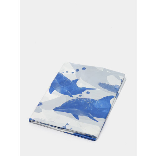 Штора для ванной комнаты Дельфины полиэтилен цвет белый 180 х 180 см 899₽