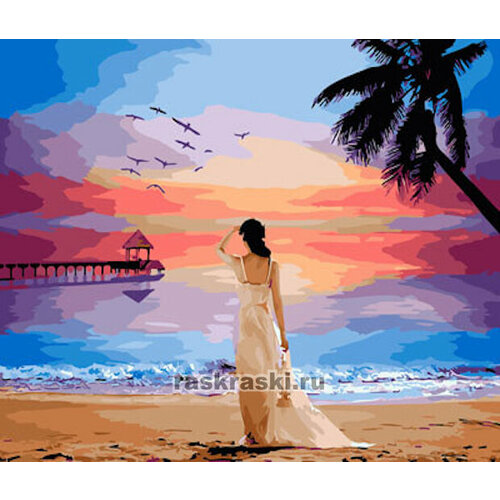 фото Картина по номерам "остров мечты", 40x50 см цветной