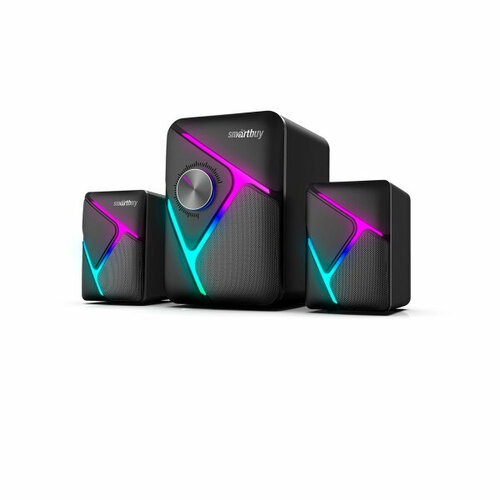 Колонки SmartBuy 21 S2 Bluetooth 12Вт LED-подсветка черная SBA-4500 314500₽