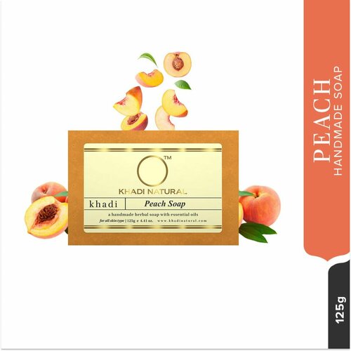 Мыло твердое Khadi Natural туалетное натуральное Персик (Peach Soap), 125 г