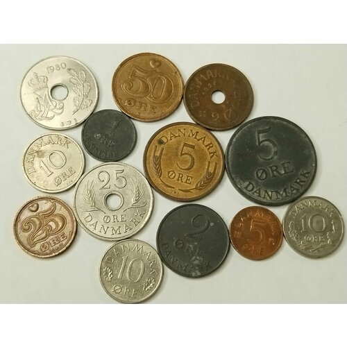 расширенная коллекция 50 монет снг без повторов по типу xf unc Набор монет Дания. 13 штук без повторов по типу. Из обращения.