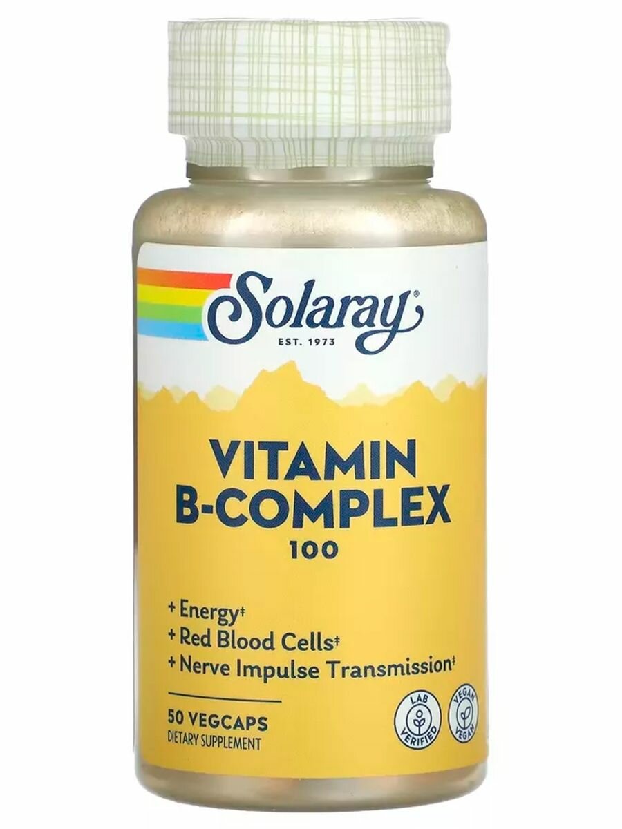 Витамин B-комплекс (Vitamin B-Complex), 100 мг, 50 капсул