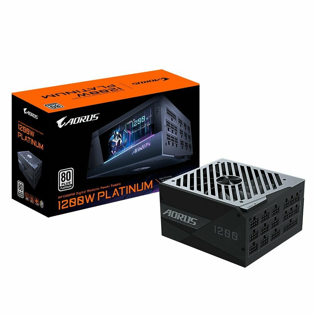 Gigabyte Блок питания Gigabyte AP1200PM GP-AP1200PM 1200W, 80Plus, Platinum, Полностью модульный, AORUS (552251) GP-AP1200PM