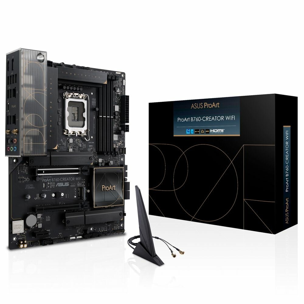 ASUS Материнская плата ASUS PROART B760-CREATOR WIFI /LGA1700, B760, PCIE5.0, USB32GEN2X2, MB PROART B760-CREATOR WIFI