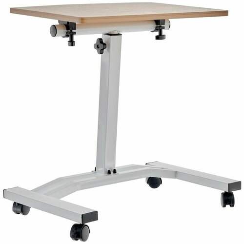 Стол многофункциональный на колёсах 48x40 см ролет 1 ножка регул высота мдф металл св дерево белый Bradex TD 0728 4662₽