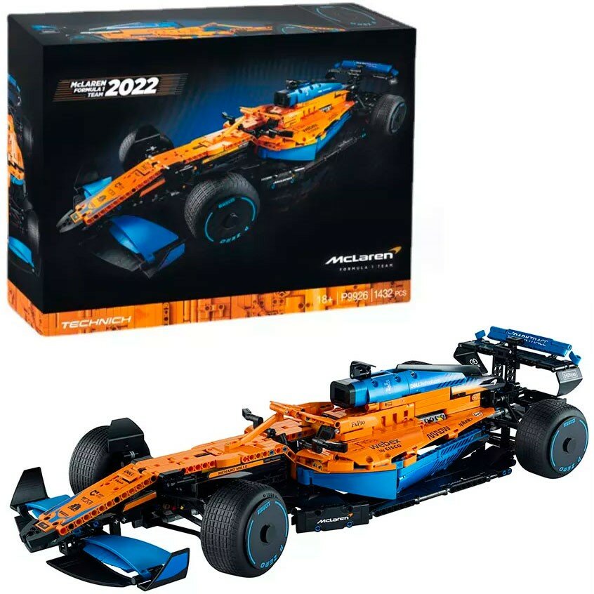 Конструктор Mclaren formula 1 от Китайского производителя совместим с Lego Technic 42141 Макларен формула 1