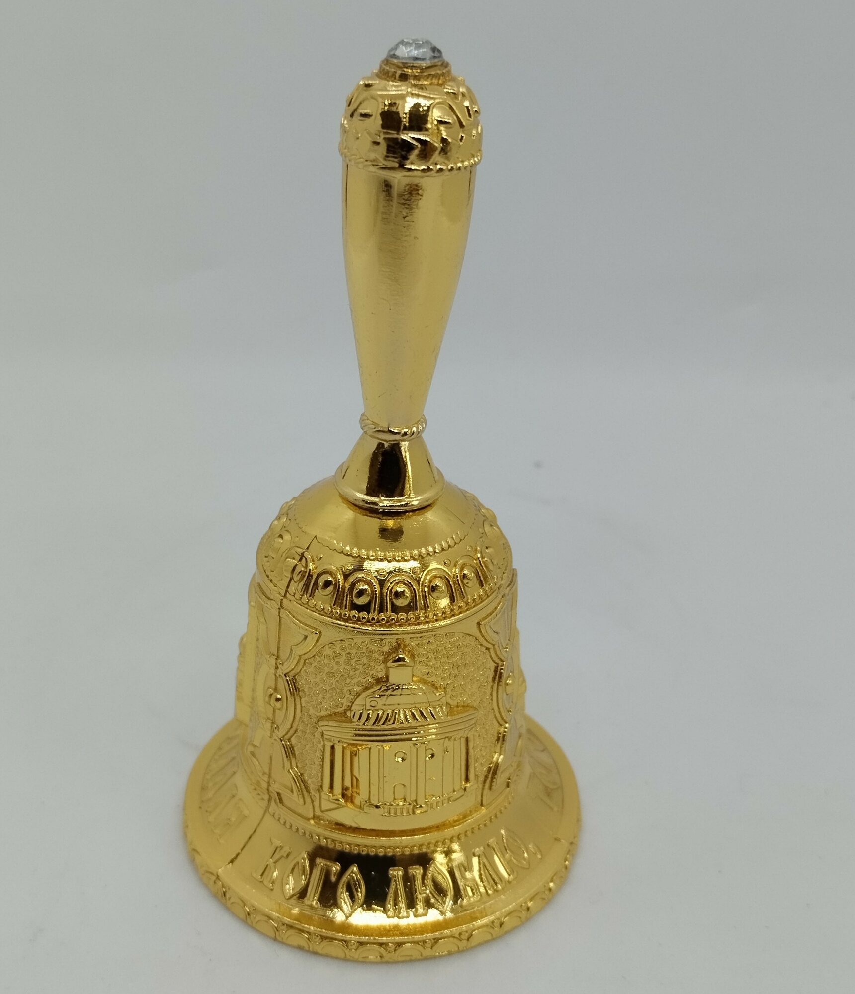 Колокольчик "валдай С ручкой ", золото — фото 1